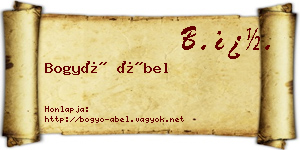 Bogyó Ábel névjegykártya