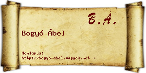 Bogyó Ábel névjegykártya
