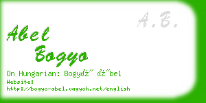 abel bogyo business card